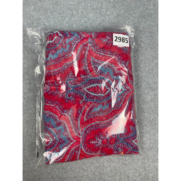 J. Crew No 2 Pencil Skirt Raj Paisley Red Blue Career Slim Fit Womens Size 8 - Picture 11 of 11